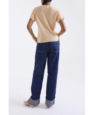 Women's Esme Short Sleeve 100% Cashmere Top