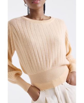 Women's Rosa Ribbed 100% Cashmere Sweater