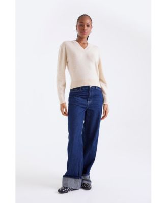 Women's Vee V-Neck 100% Cashmere Sweater