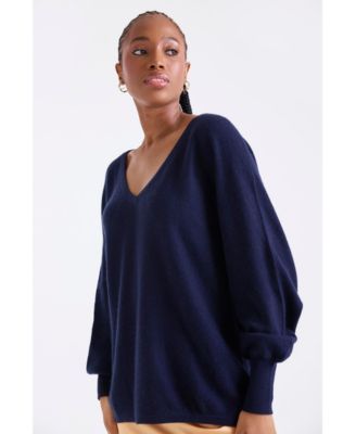 Women's Paros V-Neck 100% Cashmere Sweater