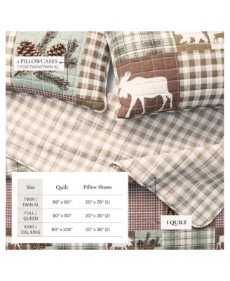 Rustic Woodland Reversible Microfiber Quilt Set with Shams
