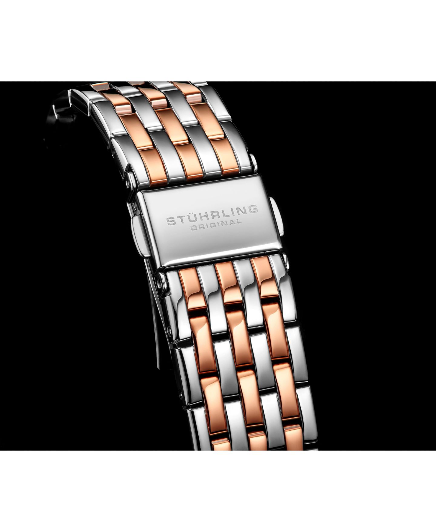 Женские часы Stuhrling 3944 Delphi Women s Automatic Skeleton Watch 38mm, Silver-tone, Crystal Bezel, Roman Numerals, Stainless Steel Bracelet, цвет: Розовый золотой — фото 3