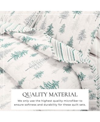 Rustic Woodland Reversible Microfiber Quilt Set with Shams