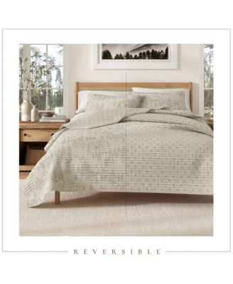 Lodge Printed Microfiber Quilt Set with Shams