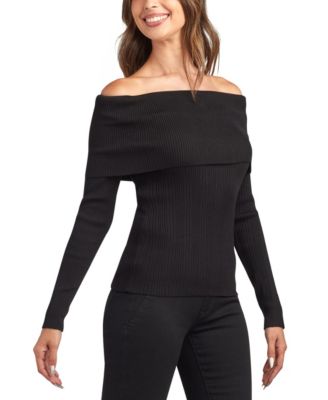 Juniors' Off-Shoulder Long Sleeve Sweater