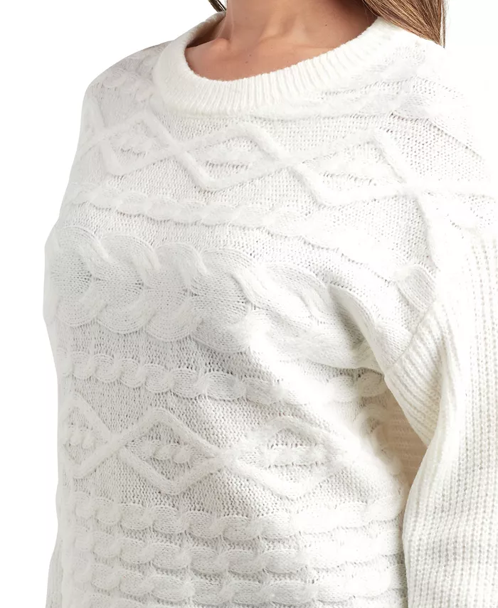 Juniors' Crewneck Pull On Sweater - thumbnail 7