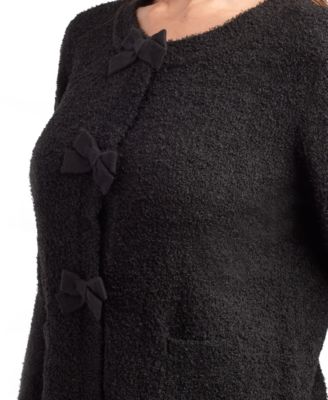 Juniors' Open Front Long Sleeve Cardigan