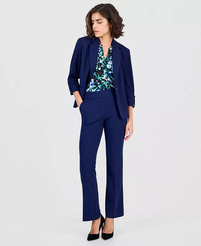 Women's Notch-Collar Cool Crepe Jacket - thumbnail 2