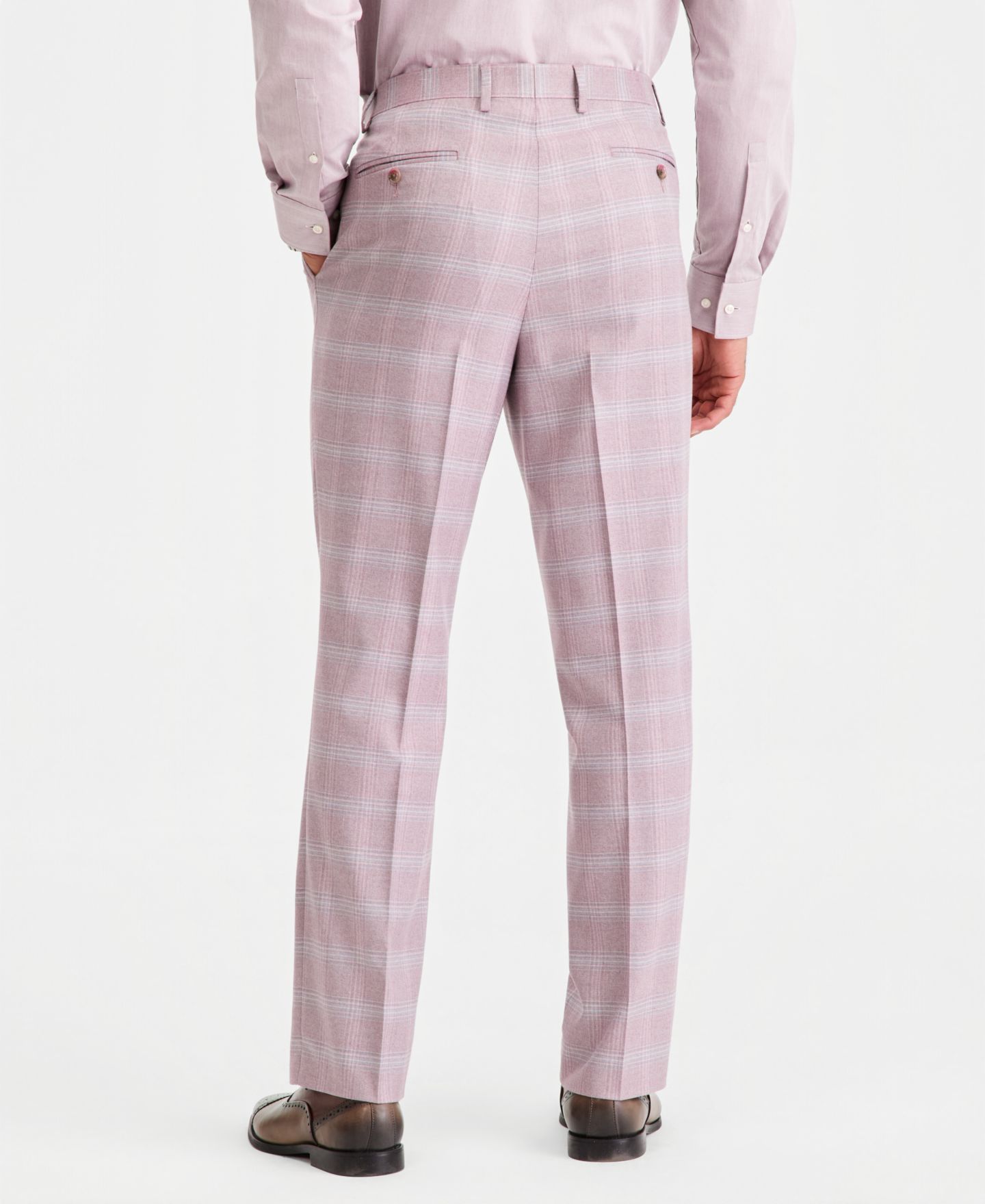 Мужские брюки Tayion Collection Classic-Fit Dusty Rose Suit Separates, цвет: Пыльный розовый — фото 6