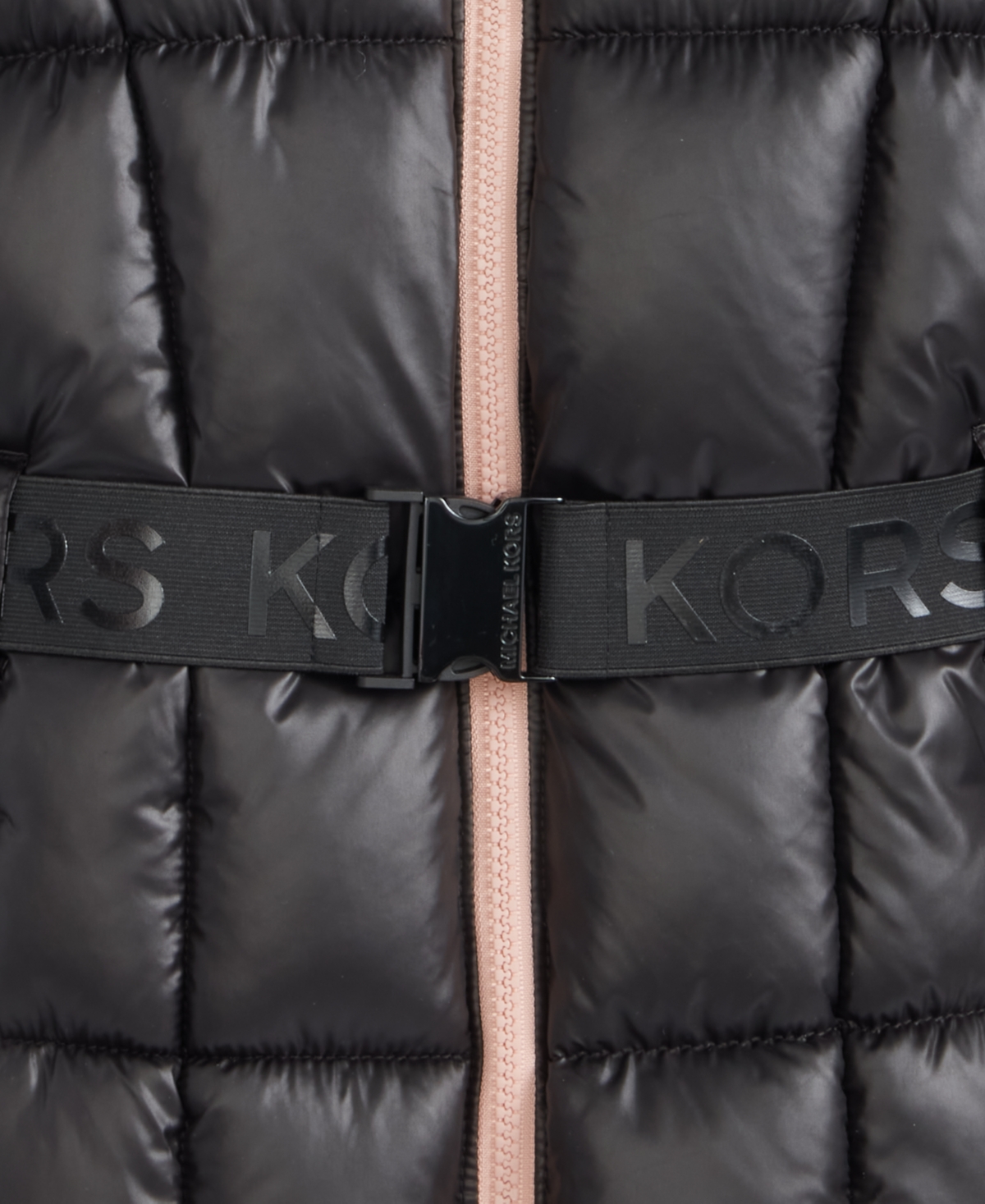 Michael Kors Girls 7-16 Active Belted Stadium Puffer Jacket With Faux-Fur Trim