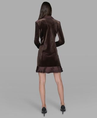 Women's Velvet Blazer Dress