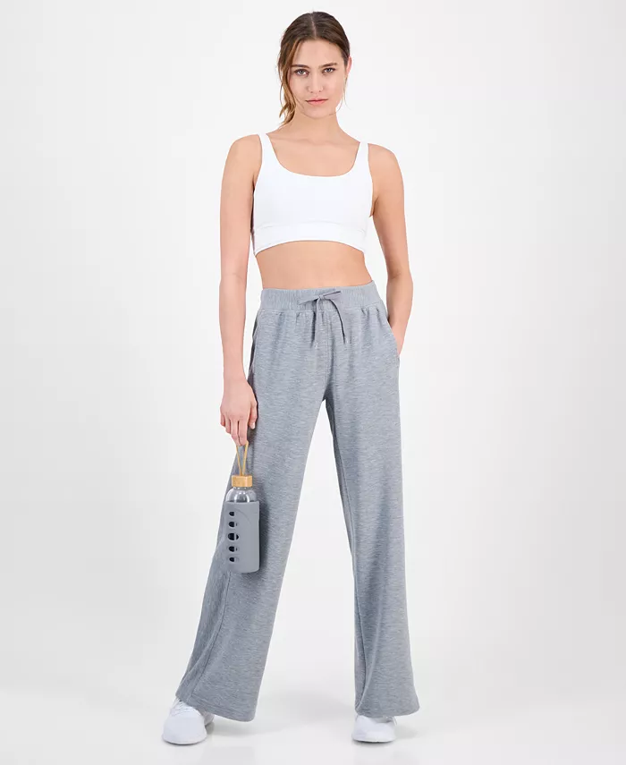 Women's Ribbed Knit Wide Leg Pants