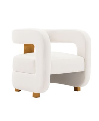 Amirah Modern 27.17" Velvet Upholstered Accent Chair