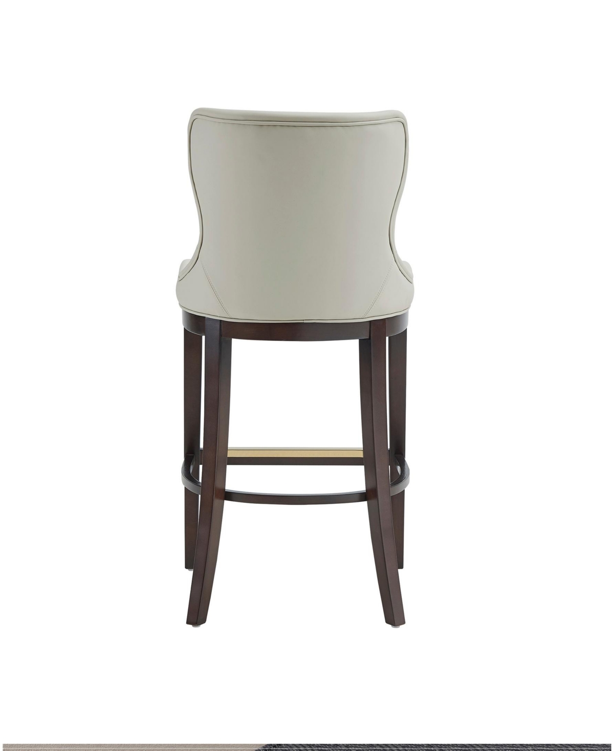 Manhattan Comfort Blair 43.9" Leatherette Upholstered Barstool In Gray