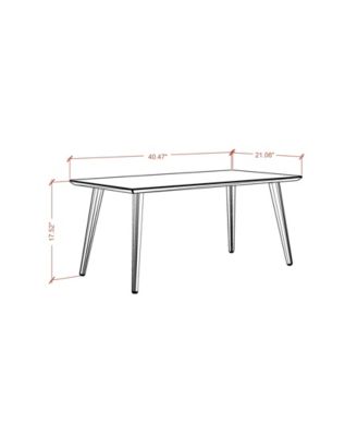 Utopia 17.52" Wood Low Rectangle Coffee Table