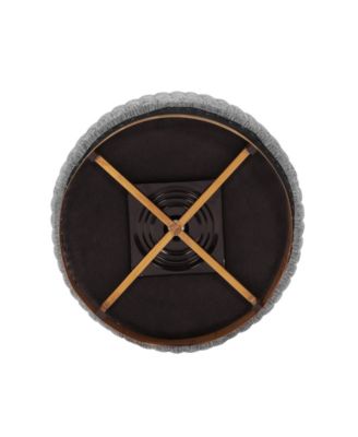 Leela Modern 31.5" Chenille Upholstered Swivel Accent Chair