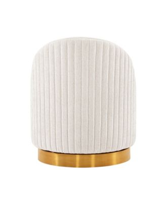 Leela Modern 31.5" Chenille Upholstered Swivel Accent Chair