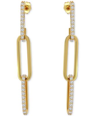 Giani Bernini - Link Drop Earrings (3/4 ct. t.w.) in Gold Plated Sterling Silver