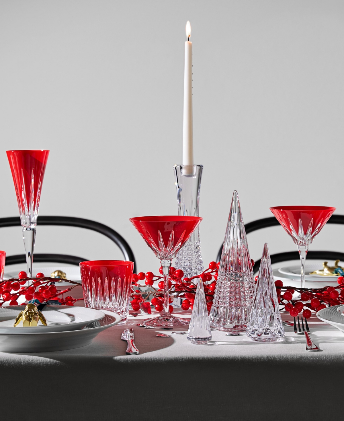 Waterford New Year Firework Martini Glasses, Set Of 2 In Red