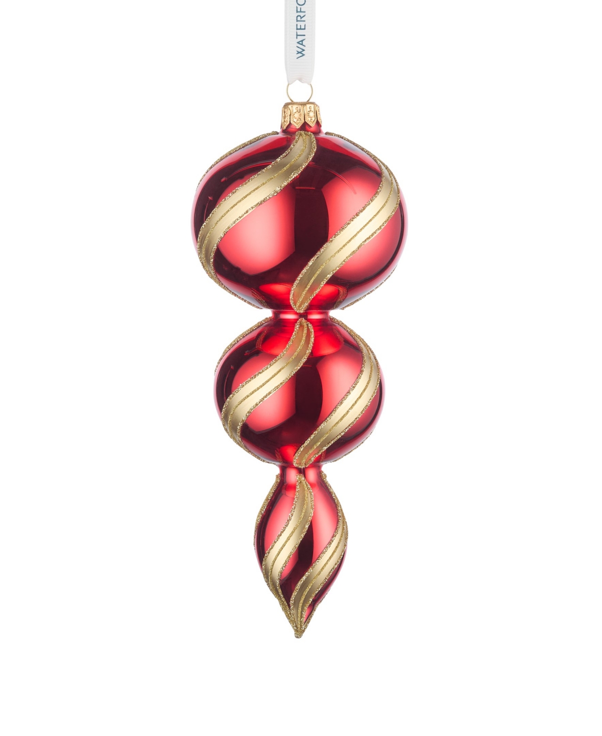 Waterford Holiday Heirlooms Triple Spire Ornament In Red