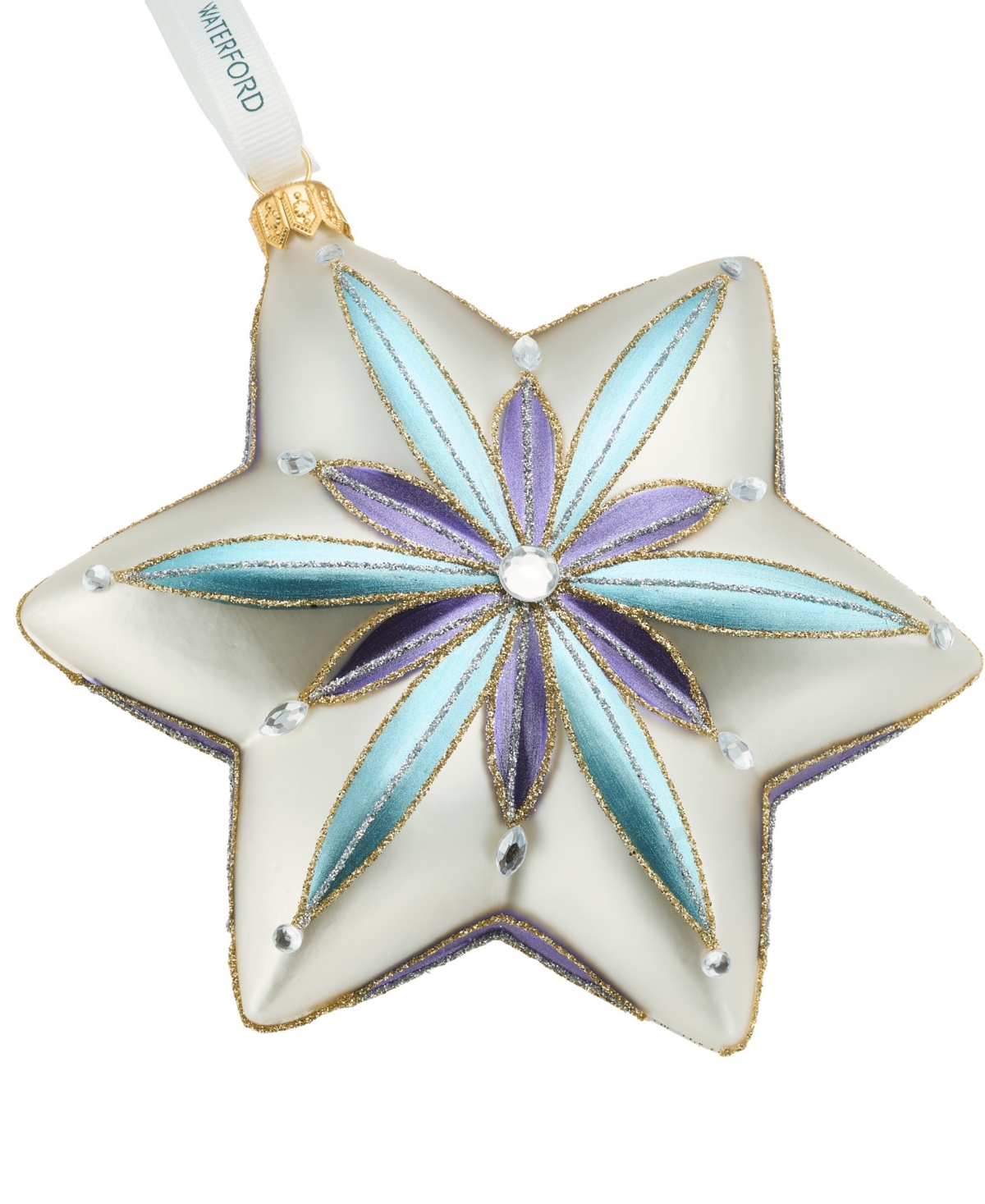 Waterford Holiday Heirlooms Star Glass Ornament In Silver