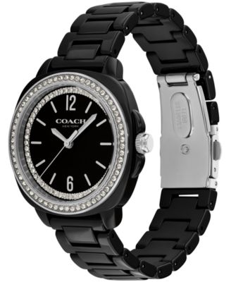 Women's Kitt Black Ceramic Bracelet Watch, 34mm