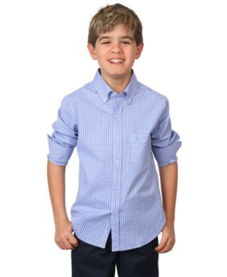 Big Boys Signature Gingham Long Sleeve Shirt