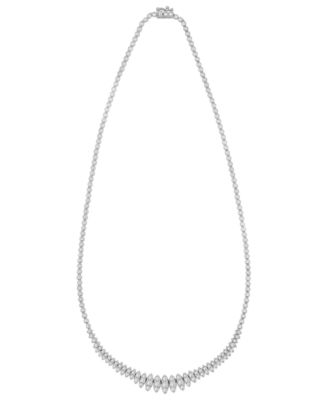 Diamond Gradient Necklace (2 ct.t.w.) in 10k White Gold