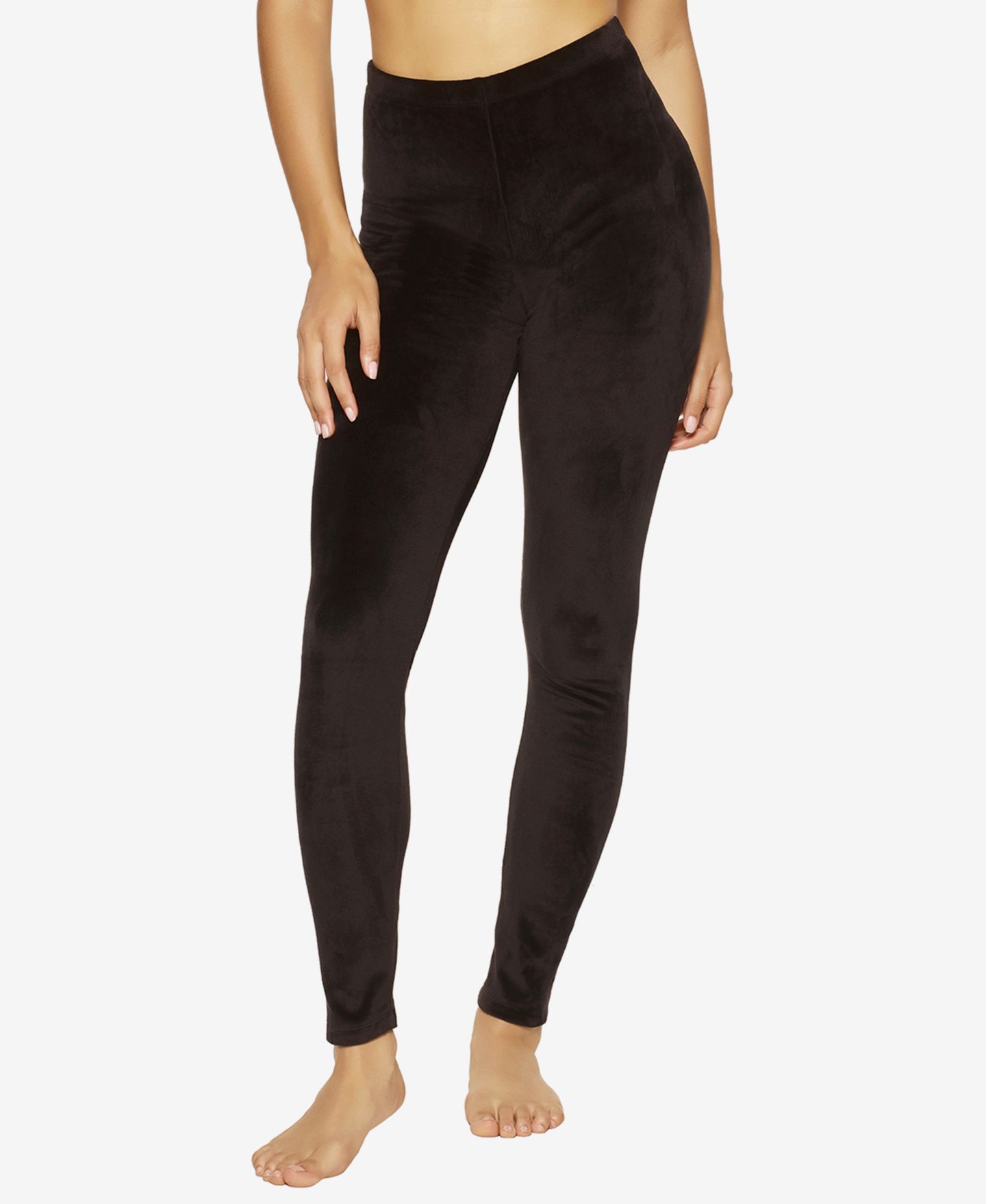 Женские леггинсы Felina Cozy Super Soft Velour Legging, цвет: Чёрный — фото 1