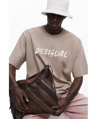 Men's Short-sleeve T-shirt with textured logo