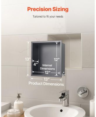 Stainless Steel Shower Niche Recessed Wall Shelf for Bathroom Storage