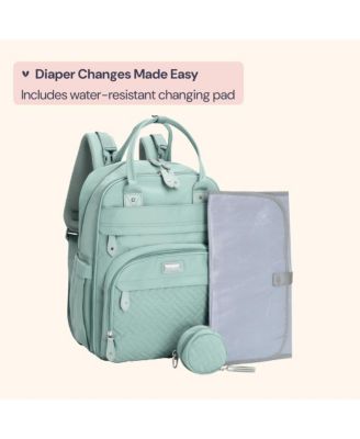 Kids Diaper Bag Backpack Stylish 40L Hands Free Bag with Changing Pad, Stroller Straps & Water-Resistant, Dark Gray, Extra Large