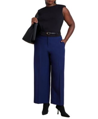 Women's Plus Size Double Waistband Trouser