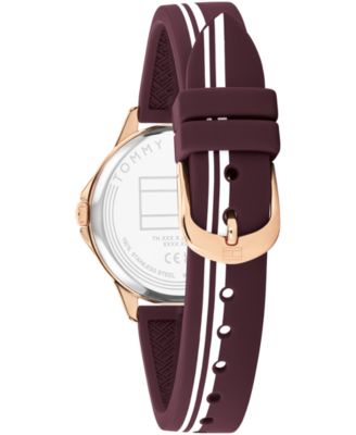 Women's Quartz Cherry Silicone Strap Watch, 34mm