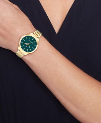 Women's Quartz Gold Tone Stainless Steel Bracelet Watch, 34mm