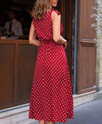 Women's Forever Classic Polka Dot Maxi Beach Dress