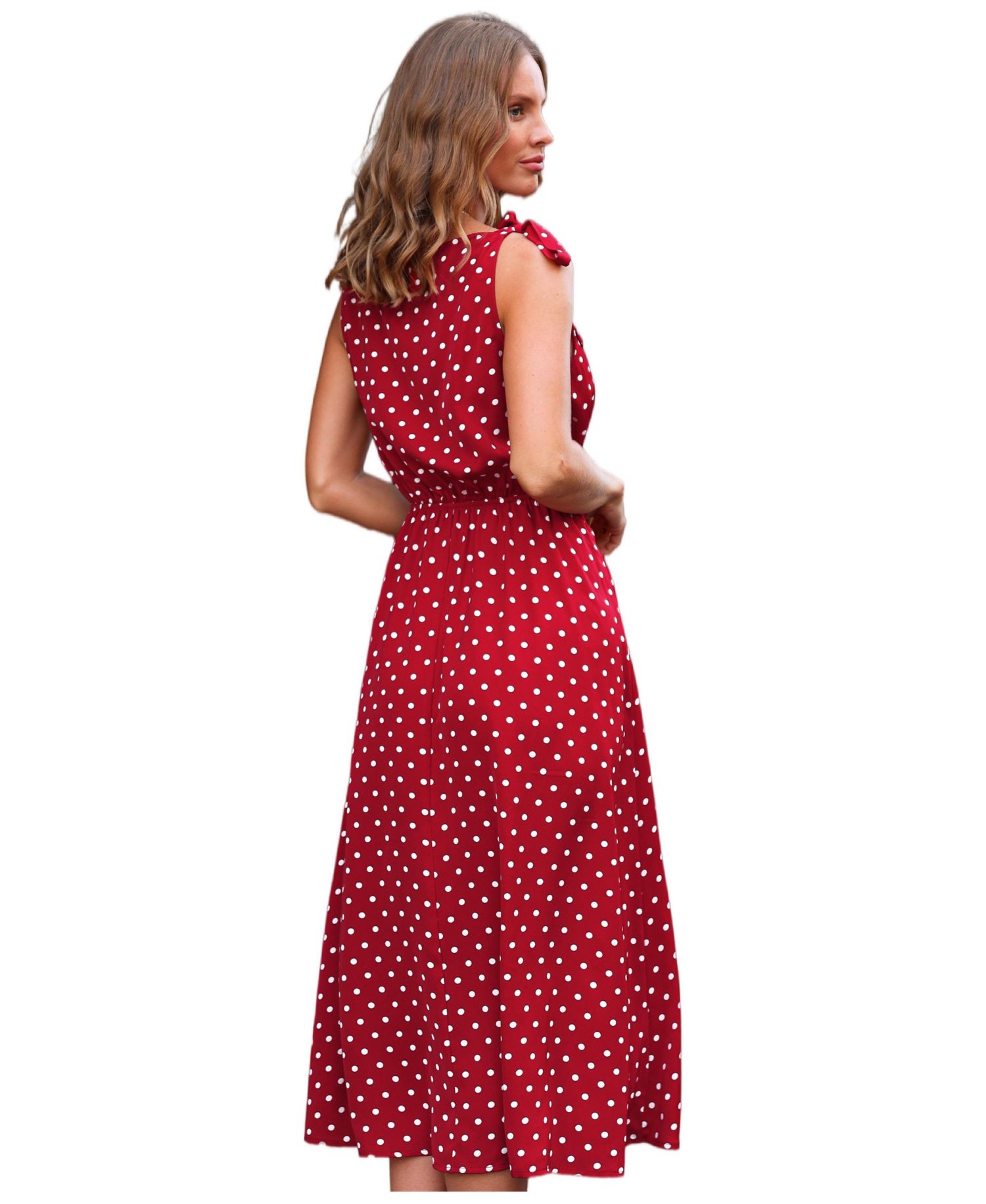 Women's Forever Classic Polka Dot Maxi Beach Dress