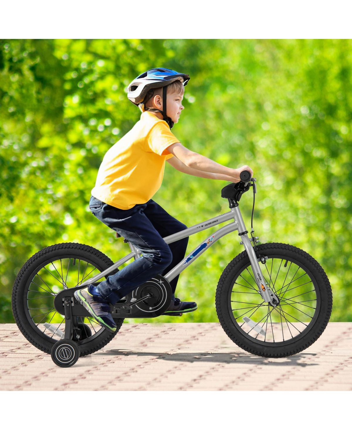 18 Inch Kids Bike Bicycle for Boys Girls 3-8 with High Carbon Steel Frame