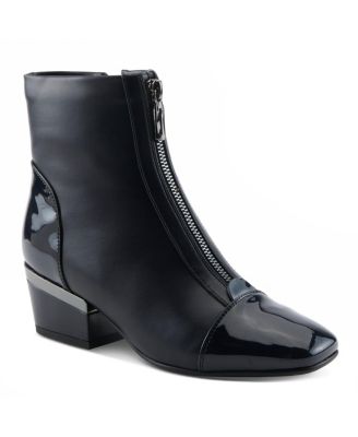 Mozza Women's Bootie Heel with Patent Leather Upper