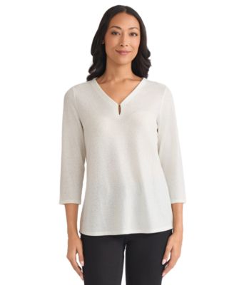 Jones New York - Petite V-Neck Top