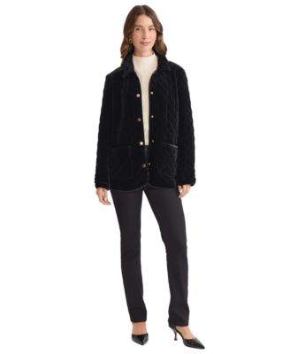 Petite Long Sleeve Quilted Jacket