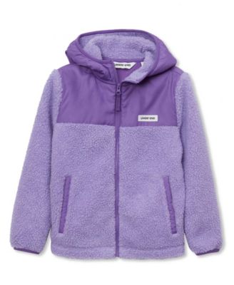 Kids High Pile Fleece Hooded Jacket