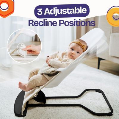 Kids Portable 2 in 1 Bouncer – Versatile Bouncer Chair Bouncer with Ergonomic Support to Use, Oatmeal