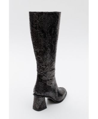 Elly Pattern Block Heel Boot (Women)