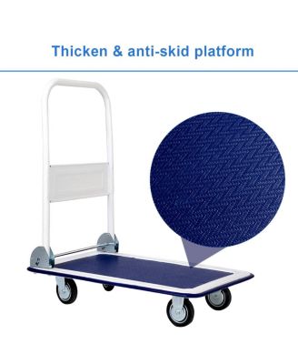 330lbs Platform Cart Dolly Foldable Push Hand Iron