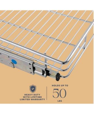 Pull Out Cabinet Organizer with Chrome Finish 30 x 21 In