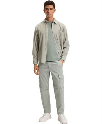 Men's Cotton Slub Logo Detail T-Shirt