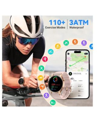 Smart Watch For Women,1.3" AMOLED Touchscreen Fitness Tracker, Make/Answer Calls, Heart Rate SpO2 Monitor, IP68 Waterproof