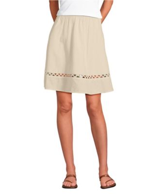 Women's Voile Ladder Trim Above the Knee Skirt