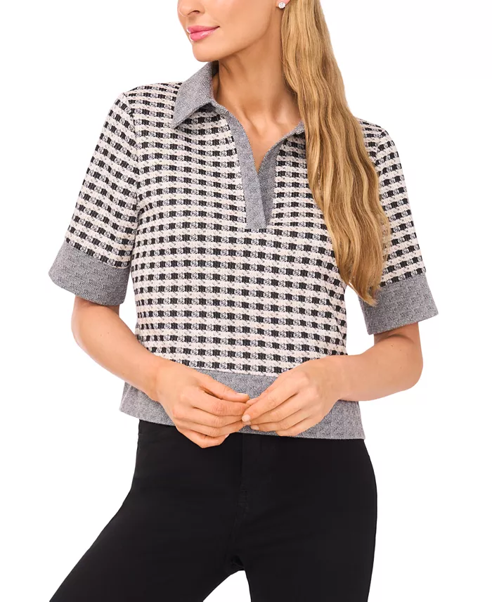 Women's Short Sleeve Relaxed Polo Top